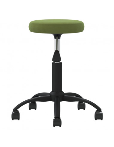 Sedia da Ufficio Girevole Verde Chiaro in Velluto