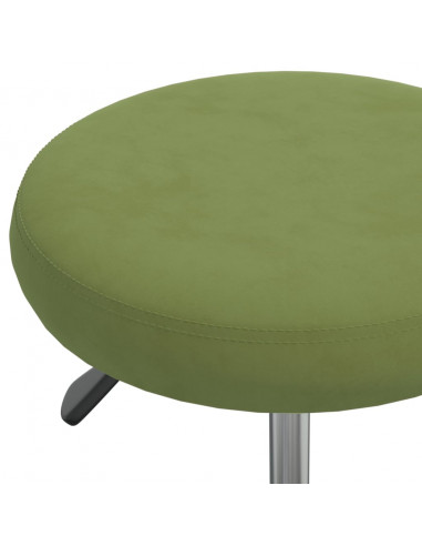 Sedia da Ufficio Girevole Verde Chiaro in Velluto