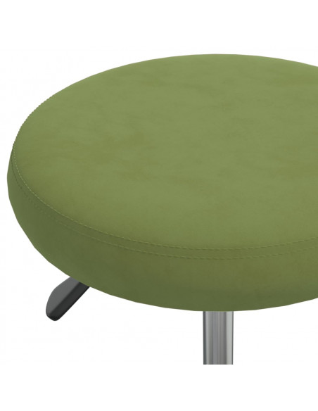 Sedia da Ufficio Girevole Verde Chiaro in Velluto