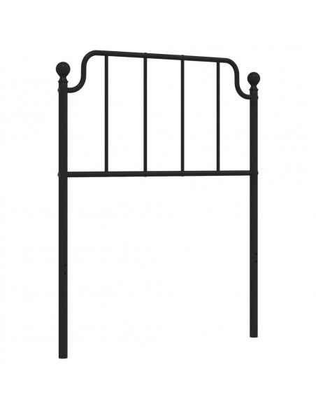 Testiera in Metallo Nero 80 cm