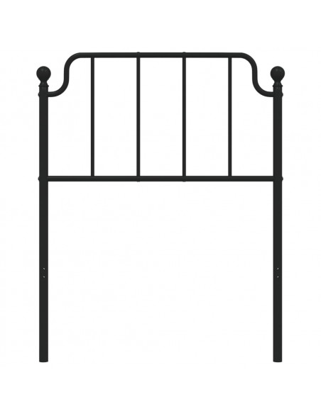 Testiera in Metallo Nero 80 cm