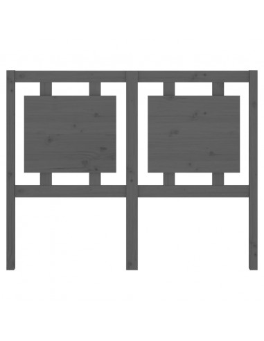 Testiera per Letto Grigia 125,5x4x100 cm Legno Massello di Pino