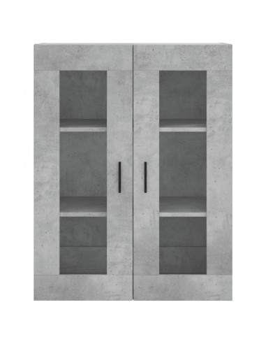 Mobile a Parete Grigio Cemento 69,5x34x90 cm