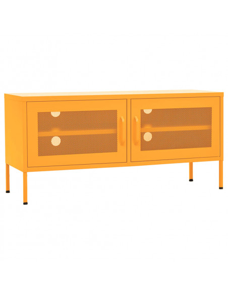 Mobile TV Giallo Senape 105x35x50 cm in Acciaio