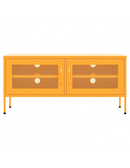 Mobile TV Giallo Senape 105x35x50 cm in Acciaio