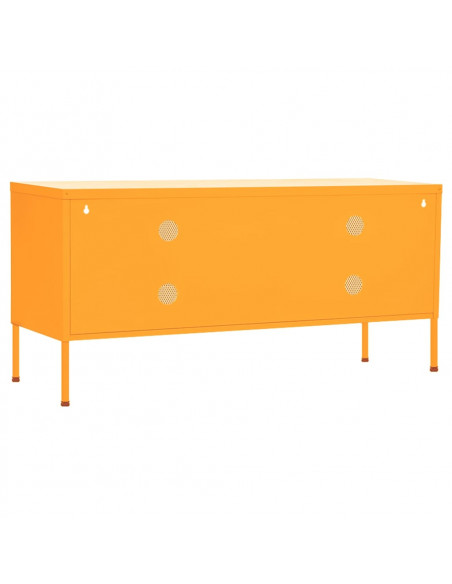 Mobile TV Giallo Senape 105x35x50 cm in Acciaio