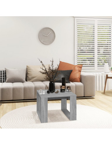 Tavolino Grigio Sonoma 50x50x35 cm in Legno Multistrato