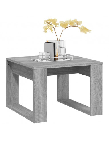Tavolino Grigio Sonoma 50x50x35 cm in Legno Multistrato