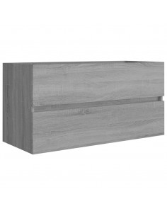 Mobile Sottolavabo Grigio Sonoma 90x38,5x45cm Legno Multistrato 2