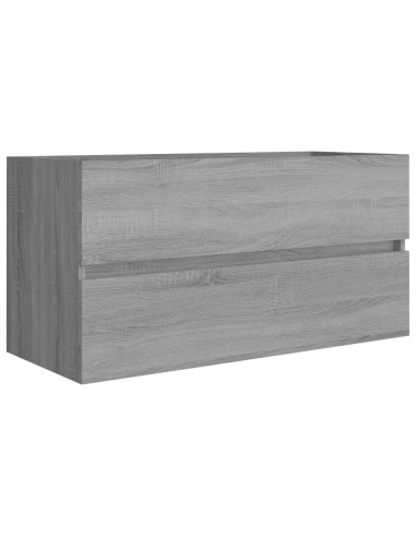 Mobile Sottolavabo Grigio Sonoma 90x38,5x45cm Legno Multistrato