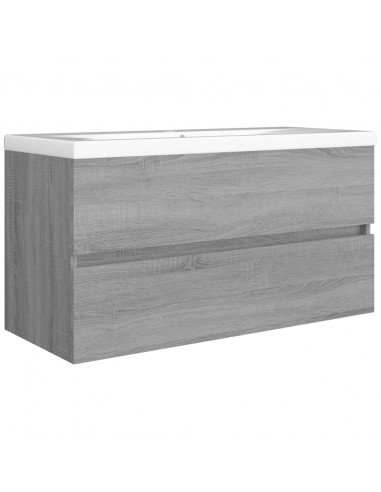 Mobile Sottolavabo Grigio Sonoma 90x38,5x45cm Legno Multistrato