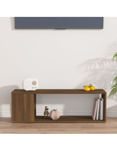 Mobile TV Rovere Marrone 100x24x32 cm in Legno Multistrato