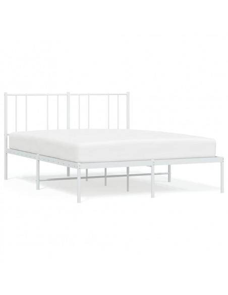 Giroletto con Testiera Metallo Bianco 135x190 cm