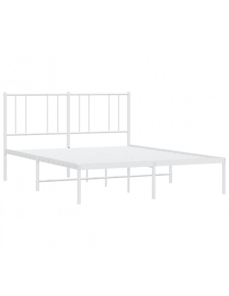 Giroletto con Testiera Metallo Bianco 135x190 cm