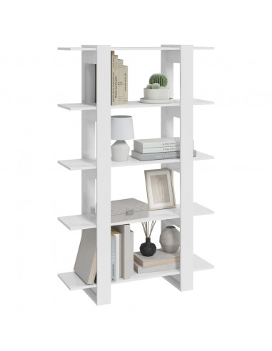 Libreria/Divisorio Bianco Lucido 100x30x160 cm