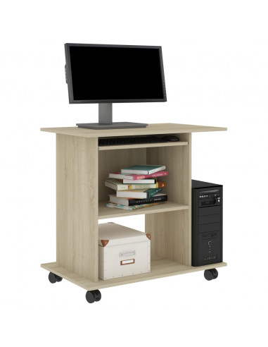 Scrivania Computer Rovere Sonoma 80x50x75 cm Legno Multistrato