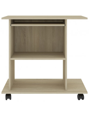 Scrivania Computer Rovere Sonoma 80x50x75 cm Legno Multistrato