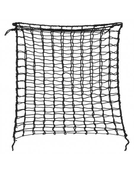 Reti da Fieno 2 pz Quadrati Neri 100x100 cm PP