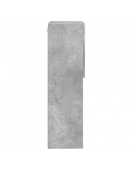 Mobile TV con Luci LED Grigio Cemento 40,5x30x102 cm
