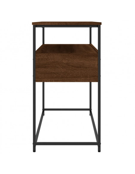 Tavolino Consolle Rovere Marrone 100x40x75 cm Legno Multistrato