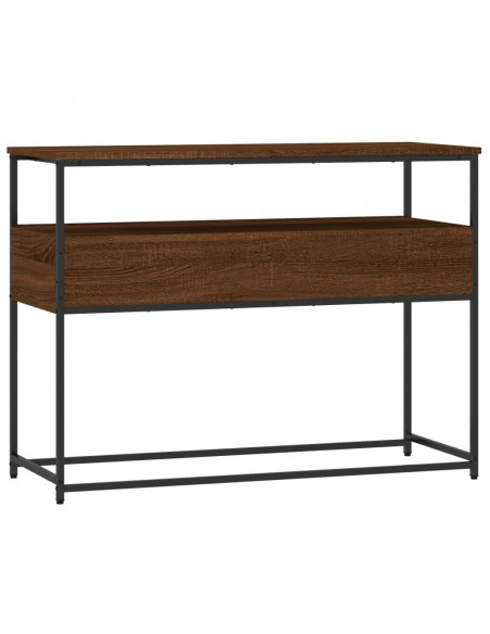 Tavolino Consolle Rovere Marrone 100x40x75 cm Legno Multistrato