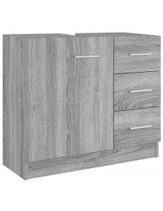 Mobile Lavabo Grigio Sonoma 63x30x54 cm in Legno Multistrato 2