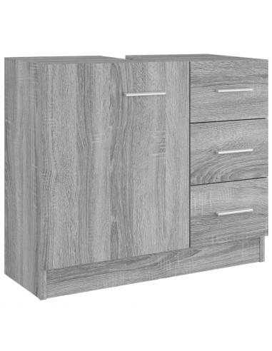 Mobile Lavabo Grigio Sonoma 63x30x54 cm in Legno Multistrato