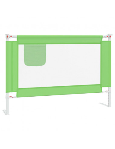 Sponda Letto di Sicurezza per Bambini Verde 100x25cm in Tessuto