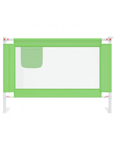 Sponda Letto di Sicurezza per Bambini Verde 100x25cm in Tessuto