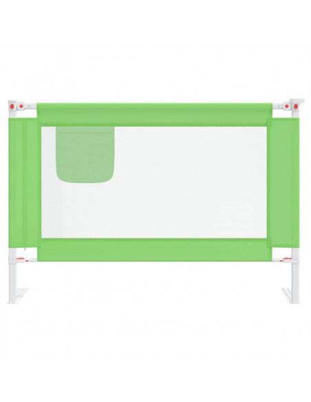 Sponda Letto di Sicurezza per Bambini Verde 100x25cm in Tessuto