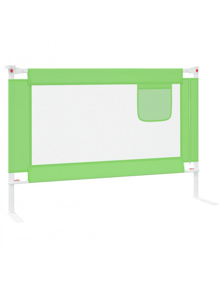 Sponda Letto di Sicurezza per Bambini Verde 100x25cm in Tessuto
