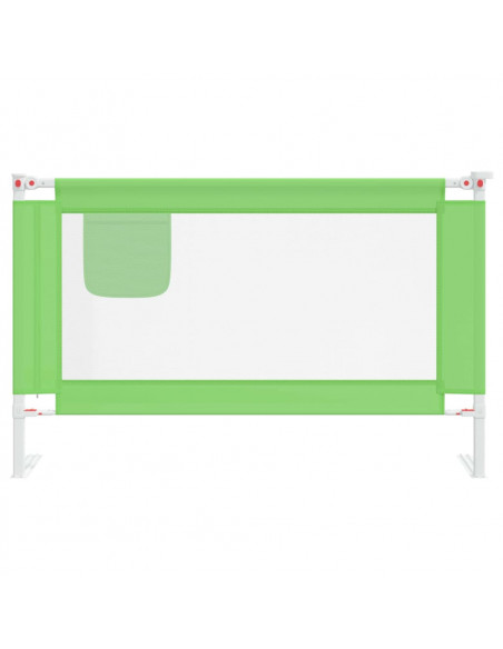 Sponda Letto di Sicurezza per Bambini Verde 120x25cm in Tessuto