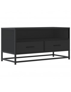 Mobile TV Nero 80x34,5x40 cm in Truciolato Metallo 2