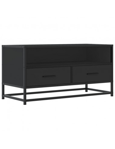 Mobile TV Nero 80x34,5x40 cm in Truciolato Metallo
