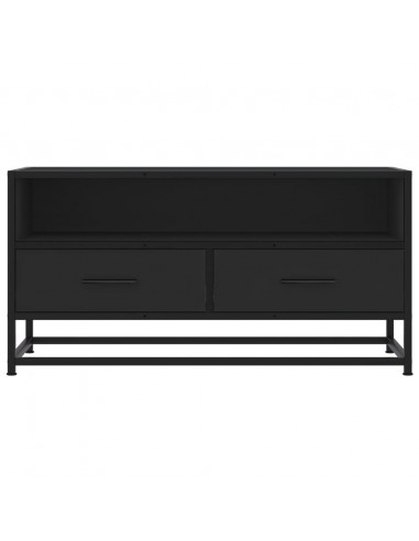 Mobile TV Nero 80x34,5x40 cm in Truciolato Metallo