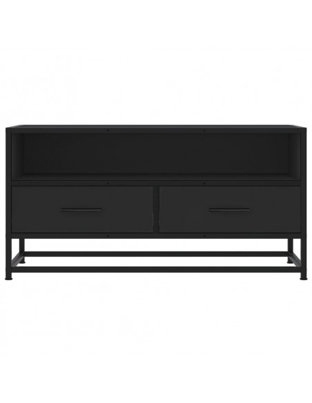 Mobile TV Nero 80x34,5x40 cm in Truciolato Metallo