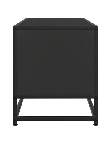 Mobile TV Nero 80x34,5x40 cm in Truciolato Metallo