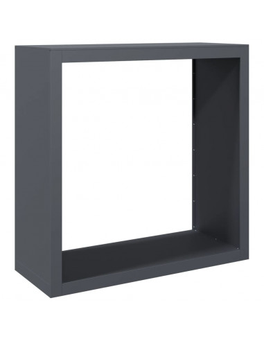 Rastrelliera per Legna da Ardere Antracite 100x40x100cm Acciaio