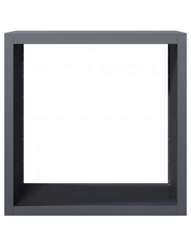 Rastrelliera per Legna da Ardere Antracite 100x40x100cm Acciaio