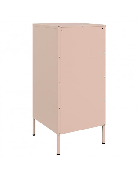 Credenze 2pz Rosa 36x39x79 cm in Acciaio Laminato a Freddo