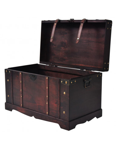 Baule del Tesoro Vintage in Legno 66x38x40 cm