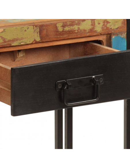 Tavolo Consolle 110x30x76 cm in Legno Massello Riciclato
