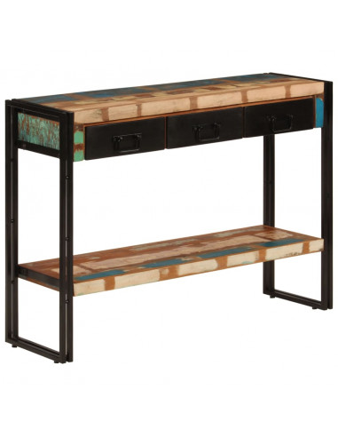 Tavolo Consolle 110x30x76 cm in Legno Massello Riciclato