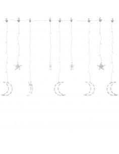 Luci Fatate Stella e Luna con Telecomando 138 LED Bianco Freddo 2