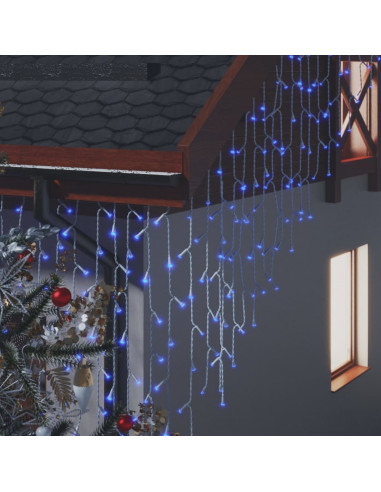 Luci a Ghiaccioli a LED 10 m 400 LED Blu 8 Funzioni