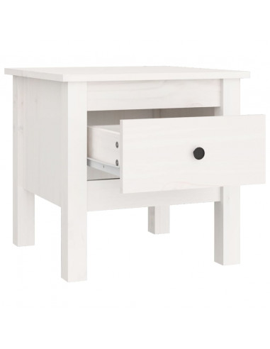 Tavolini 2 pz Bianchi 40x40x39 cm Legno Massello di Pino