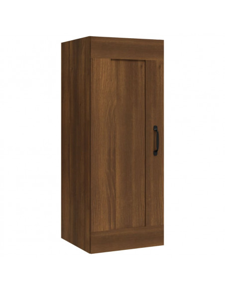 Armadietto a Muro Rovere Marrone 35x34x90 cm Legno Multistrato