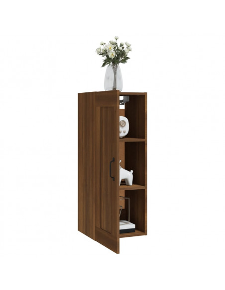 Armadietto a Muro Rovere Marrone 35x34x90 cm Legno Multistrato
