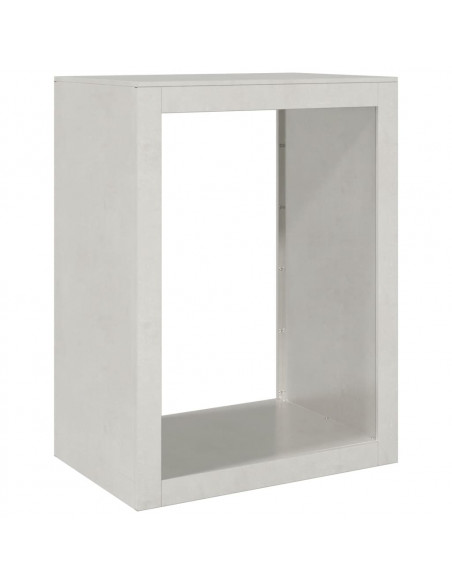 Rastrelliera per Legna da Ardere 60x40x80 cm in Acciaio Inox
