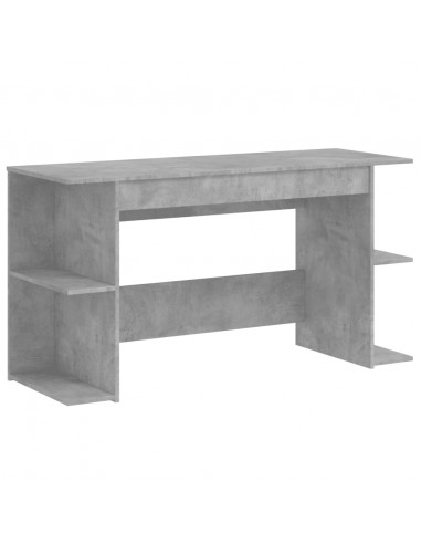 Scrivania Grigio Cemento 140x50x75 cm in Legno Multistrato